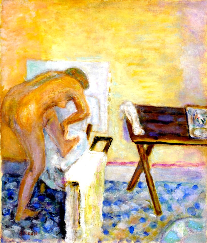Pierre Bonnard Small Nude Leaning Forward