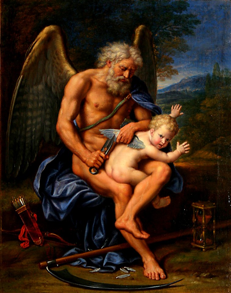 Pierre Mignard (1610-1695) - Time Clipping Cupid's Wings (1694)