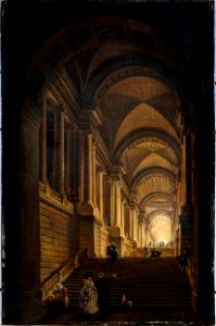 Pierre-Antoine Demachy - Escalier d'un palais imaginaire - P1426 - Musée Carnavalet