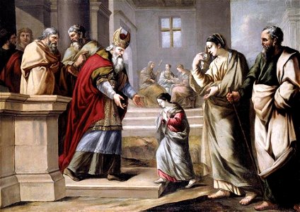 Pierre Mignard - The Presentation of the Virgin in the Temple - WGA15659