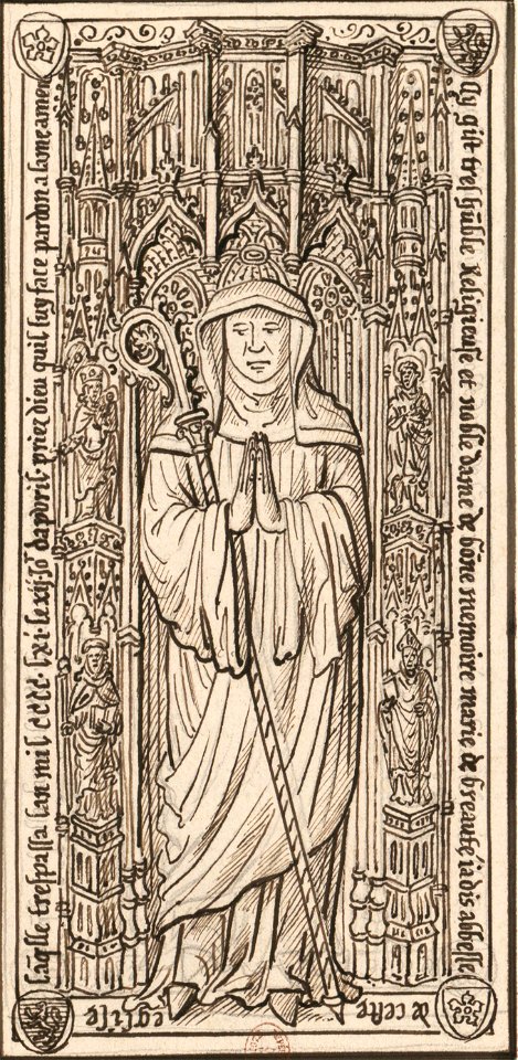 Pierre tombale de Marie de Bréauté (cropped)