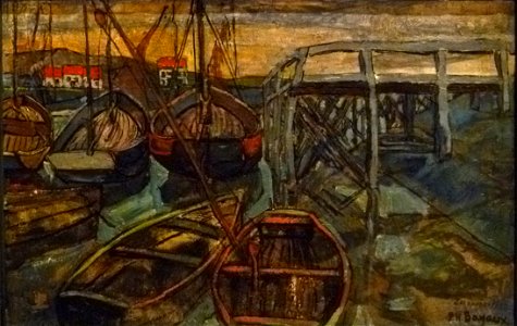 Pierre Henri Bayaux - Vissershaven te Zeebrugge (1928)