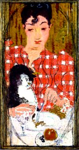 Pierre Bonnard The Checkered Blouse. Portrait of Mme claude Terrasse, the Artist's Sister