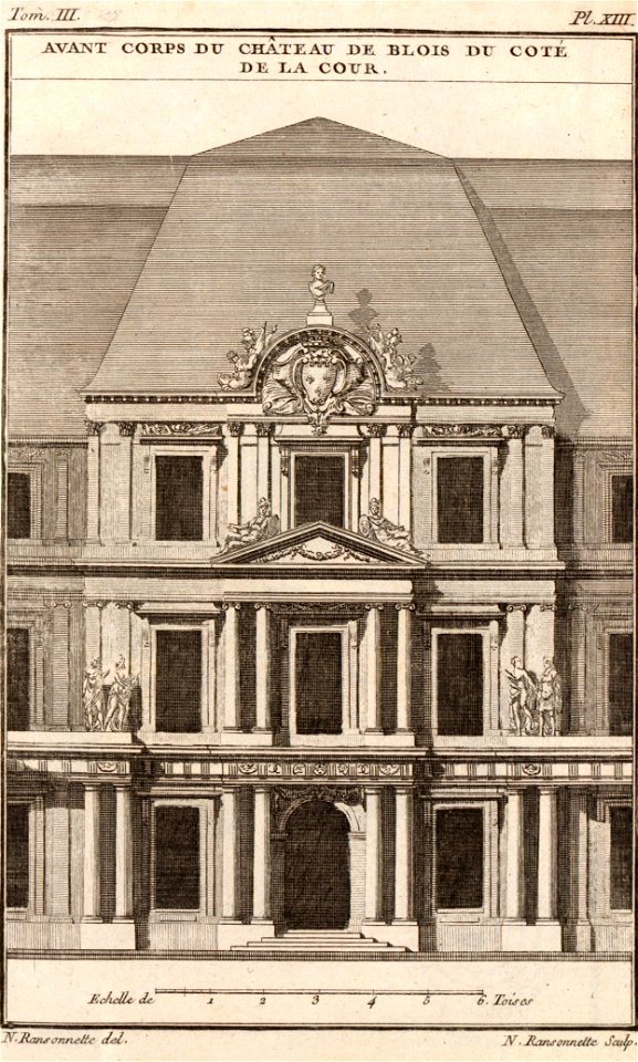 Pierre Nicolas Ransonnette - Blondel - Avant-corps Château de Blois III-XIII