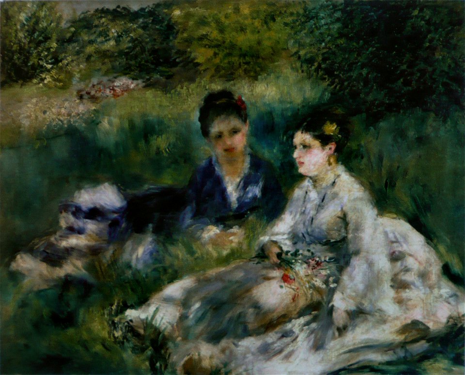 Pierre-Auguste Renoir - Deux femmes dans l'herbe