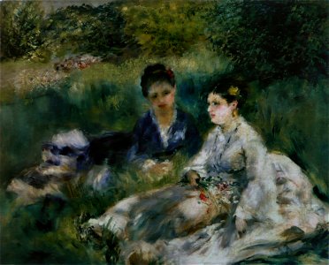 Pierre-Auguste Renoir - Deux femmes dans l'herbe