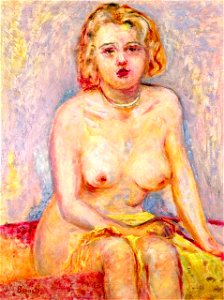 Pierre Bonnard, 1931 ca - Blond Nude Seated (study)