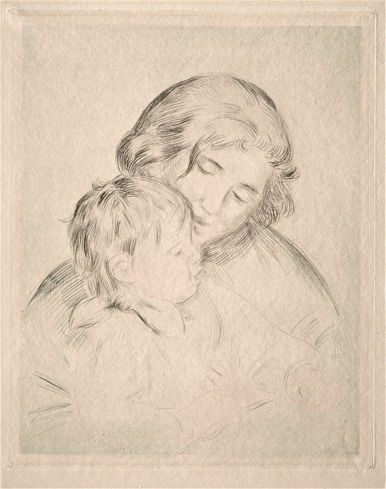 Pierre-Auguste Renoir (French, 1841-1919) - Mother and Child - 1961.284 - Cleveland Museum of Art