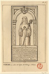 Pierre tombale d'Antoinette de Luxembourg-Ligny (original)