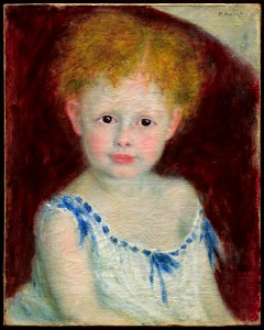 Pierre-Auguste Renoir - Jacques Bergeret as a Child - 48.595 - Museum of Fine Arts. Free illustration for personal and commercial use.