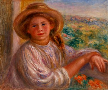 Pierre-Auguste Renoir - Girl on a Balcony, Cagnes (Jeune femme au balcon, Cagnes) - BF98 - Barnes Foundation