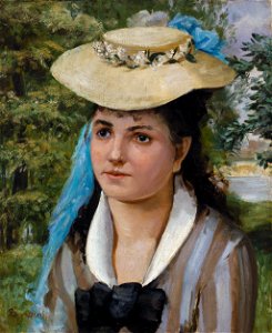 Pierre-Auguste Renoir - Lise in a Straw Hat (Jeune fille au chapeau de paille) - BF874 - Barnes FoundationFXD