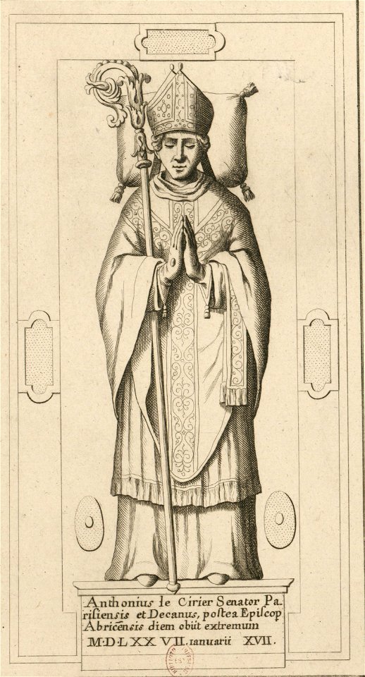 Pierre tombale d'Antoine Le Cirier 2 (cropped)