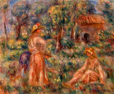 Pierre-Auguste Renoir - Girls in a Landscape (Jeunes filles dans un paysage) - BF931 - Barnes Foundation