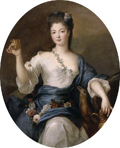 Pierre Gobert - Portrait of the Duchess of Modena as Hébé - WGA09640. Free illustration for personal and commercial use.