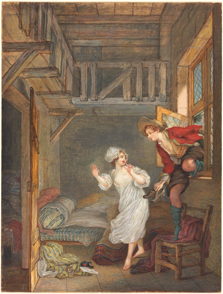 Pierre-Antoine Baudouin (French, 1723-) - The Lover's Visit - 1978.1027 - Cleveland Museum of Art