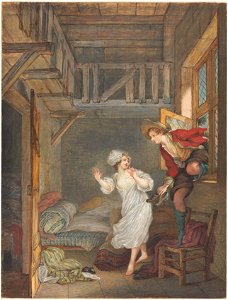 Pierre-Antoine Baudouin (French, 1723-) - The Lover's Visit - 1978.1027 - Cleveland Museum of Art
