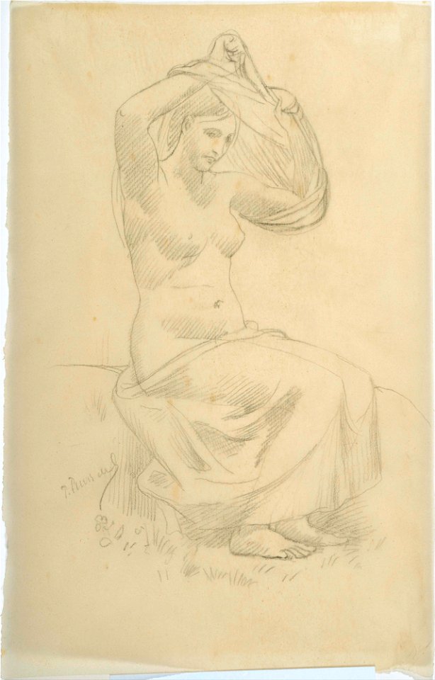 Pierre Puvis de Chavannes - Seated Figure - Google Art Project