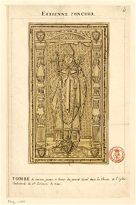 Pierre tombale d'Étienne Poncher (original)
