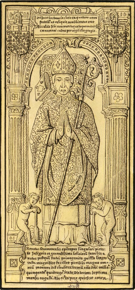 Pierre tombale de René du Bellay (cropped)