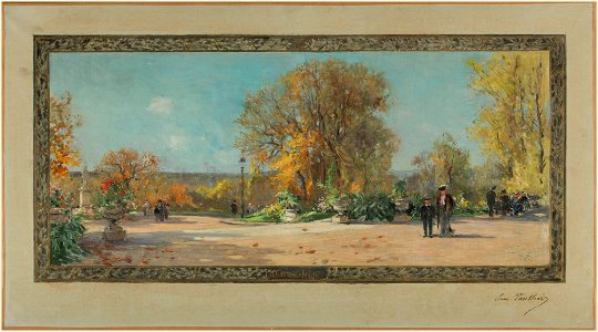Pierre Vauthier - Esquisse pour la mairie de Vanves , La terrasse du lycée Michelet - PPP4291 - Musée des Beaux-Arts de la ville de Paris