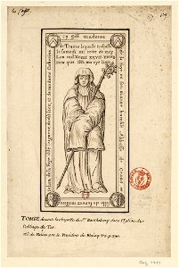 Pierre tombale de Jeanne de La Faye (original)