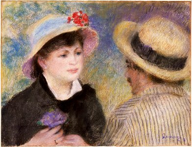 Pierre-Auguste Renoir - Boating Couple (said to be Aline Charigot and Renoir) - Google Art Project