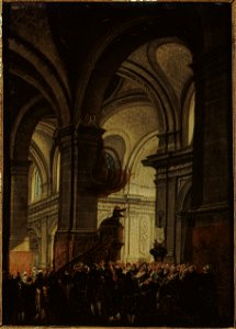 Pierre-Antoine Demachy - Sermon d'un capucin dans l'église Saint-Roch - P84 - Musée Carnavalet