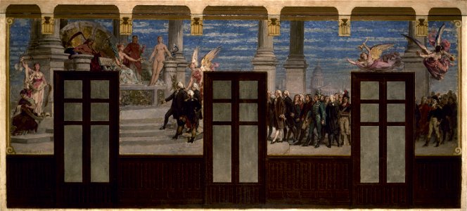 Pierre Paul Léon Glaize - Esquisse pour la salle des fêtes de la mairie du 20e arrondissement , Les grands hommes de la Révolu - PPP4025 - Musée des Beaux-Arts de la ville de Paris