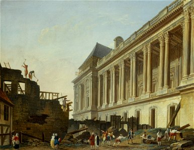 Pierre-Antoine Demachy - Dégagement de la colonnade du Louvre - P88 - Musée Carnavalet