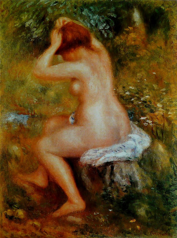 Pierre-Auguste Renoir - Baigneuse se coiffant