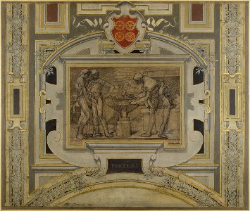 Pierre Victor Galland - Esquisse pour la galerie des Métiers de l'Hôtel de Ville, Forgerons - PPP4445 - Musée des Beaux-Arts de la ville de Paris
