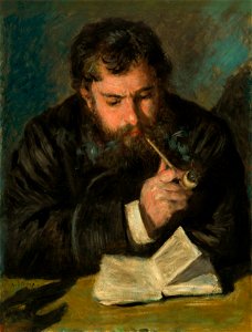 Pierre-Auguste Renoir - Claude Monet (Le Liseur). Free illustration for personal and commercial use.