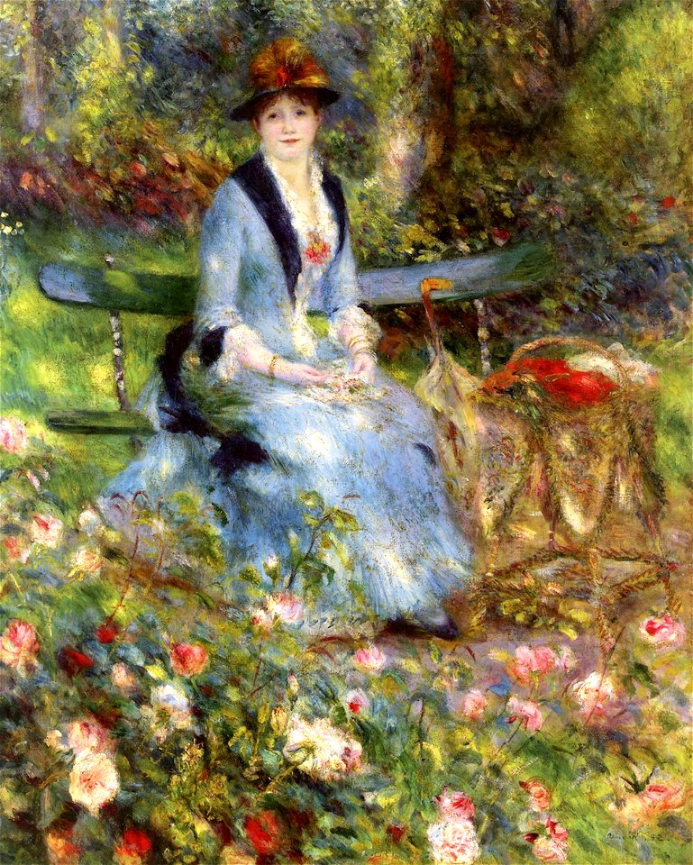 Pierre-Auguste Renoir - Dans les Roses (Madame Léon Clapisson)
