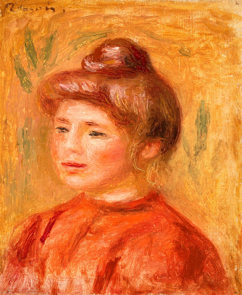 Pierre-Auguste Renoir - Bust of Woman in Red (Buste de femme en rouge) - BF60 - Barnes Foundation