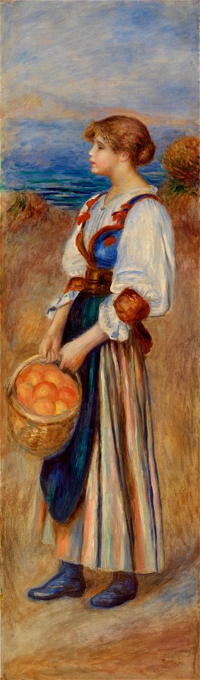 Pierre-Auguste Renoir - Girl with Basket of Oranges (Marchande d'oranges) - BF65 - Barnes Foundation