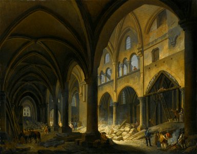 Pierre-Antoine Demachy Demolition of L'eglise Des Saints Innocents, Paris