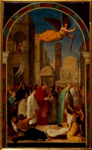 Pierre-Auguste Pichon - Procession de saint Charles Borromée pendant la peste de Milan Esquisse pour la peinture murale de l'église Saint-Sulpice - P2790 - Musée Carnavalet