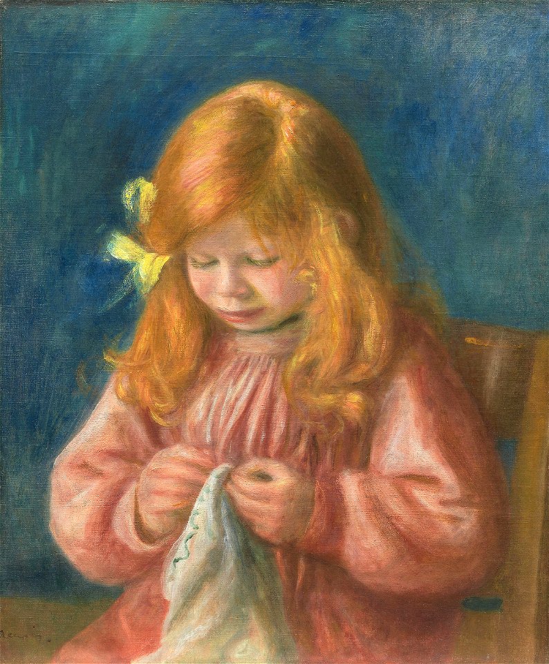 Pierre-Auguste Renoir - Jean Renoir Sewing - 1937.1027 - Art Institute of Chicago
