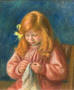 Pierre-Auguste Renoir - Jean Renoir Sewing - 1937.1027 - Art Institute of Chicago