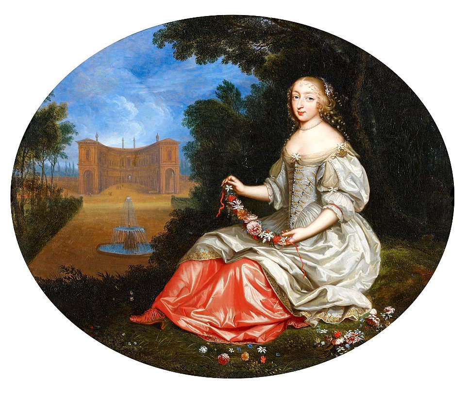 Pierre Mignard (Umkreis) Dame in Parklandschaft