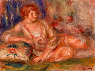 Pierre-Auguste Renoir - Andrée in Pink, Reclining (Andrée en rose étendue) - BF921 - Barnes Foundation