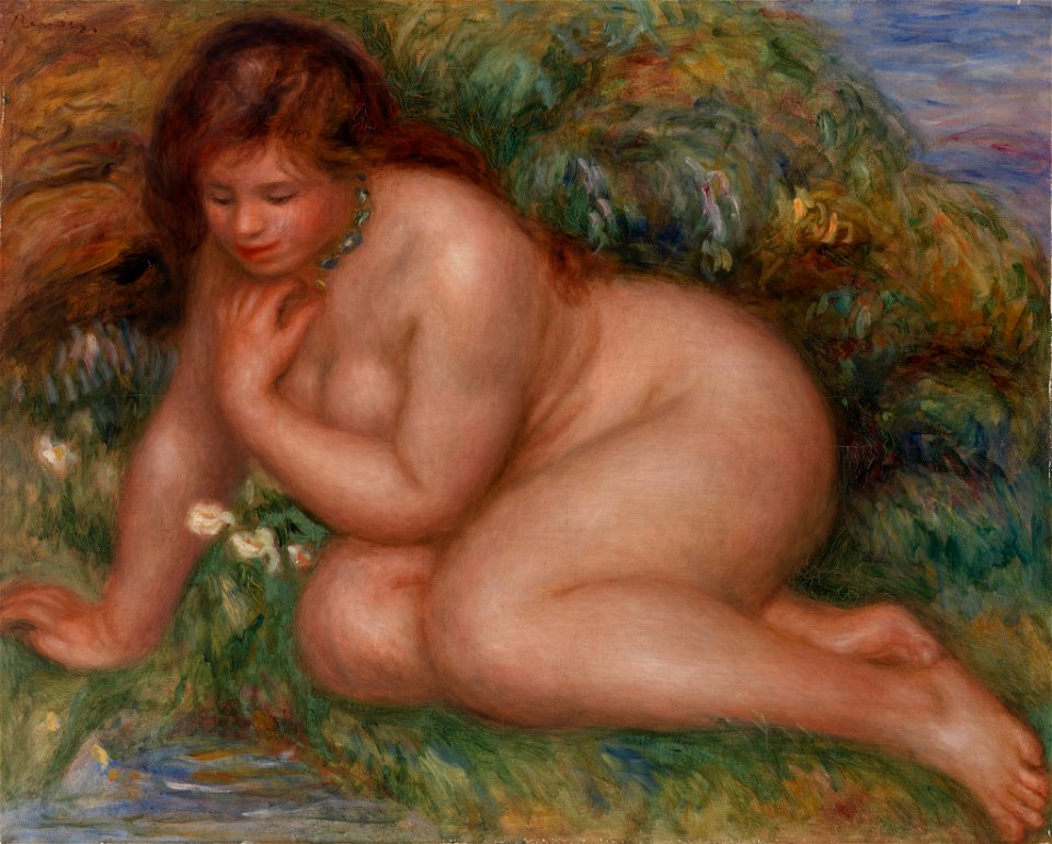 Pierre-Auguste Renoir - Bather Gazing at Herself in the Water (Baigneuse se mirant dans l'eau) - BF217 - Barnes Foundation