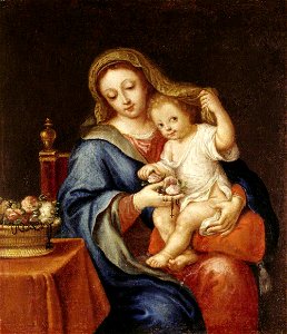 Pierre Mignard I (1612-1695) (after) - The Madonna and Child with a Basket of Flowers - 726118 - National Trust