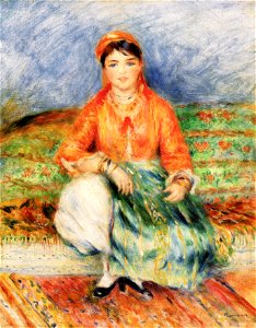 Pierre-Auguste Renoir - Jeune Fille algérienne. Free illustration for personal and commercial use.