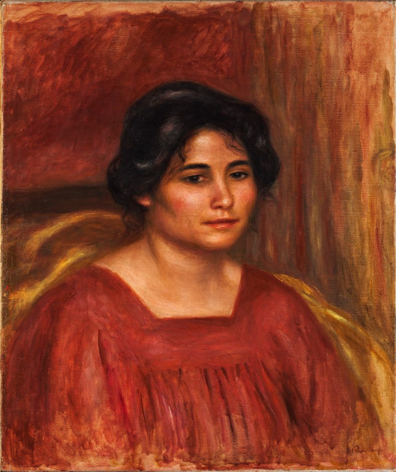 Pierre-Auguste Renoir - Gabrielle in a Red Dress - 1951.60 - Fogg Museum