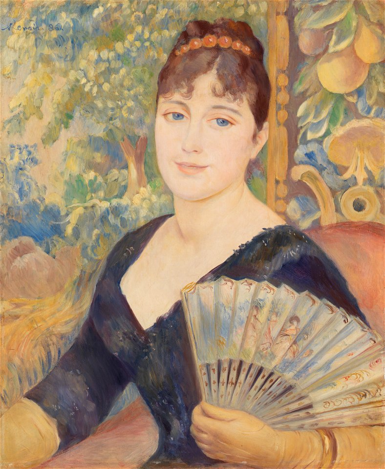 Pierre-Auguste Renoir - Woman with Fan (Femme à l'éventail) - BF938 - Barnes Foundation