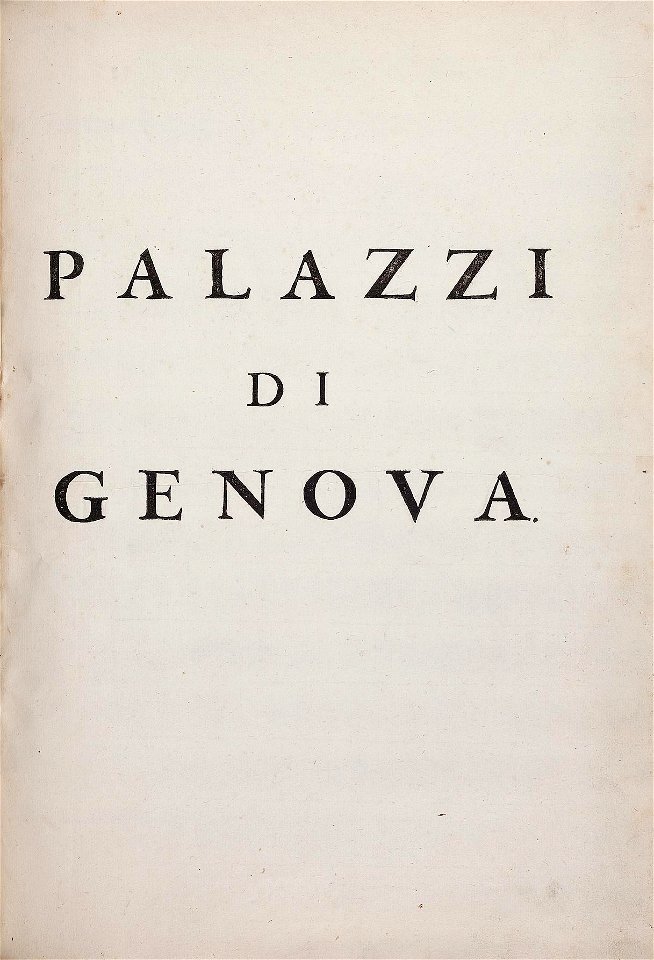 Pierre Paul Rubens - Palazzi di Genova, vol. II - I