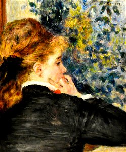 Pierre-Auguste Renoir - Pensive (La Songeuse). Free illustration for personal and commercial use.
