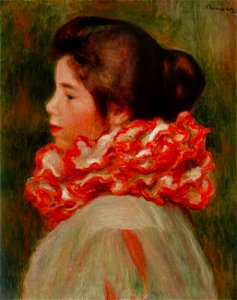 Pierre-Auguste Renoir - Femme à la collerette rouge